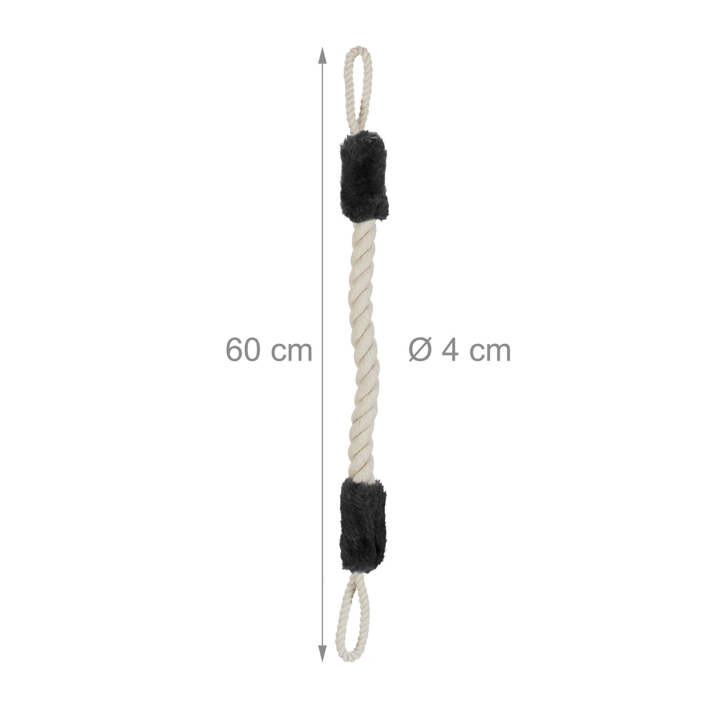 Set of 2 Rope Door Stoppers in Black