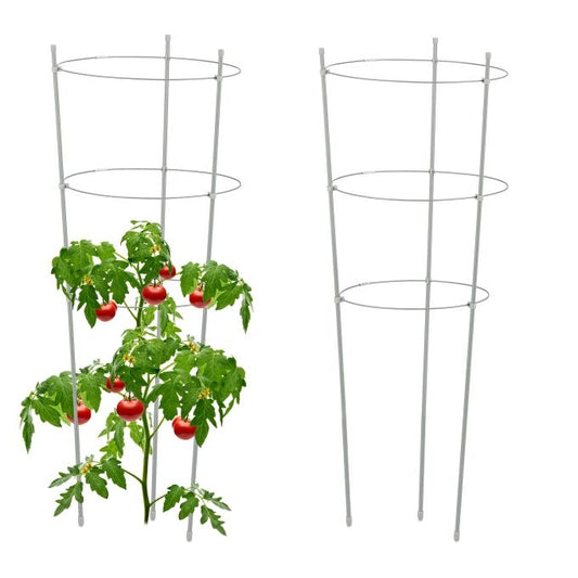 Set of 2 Round Grey Trellises, 76 cm