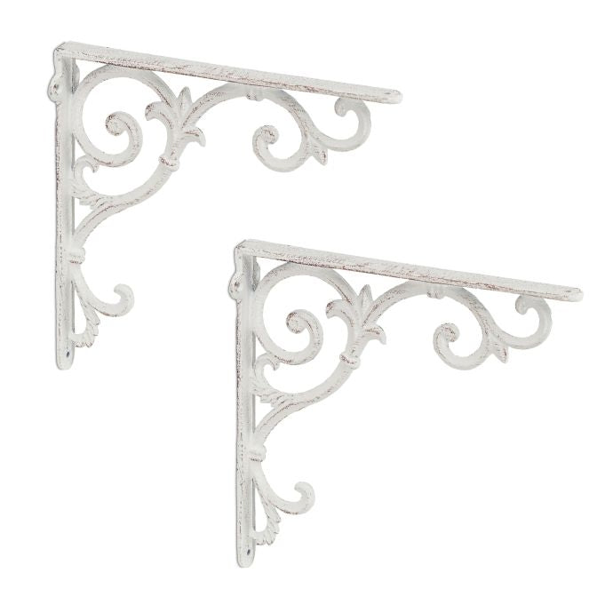 Set of 2 shelf brackets in vintage look