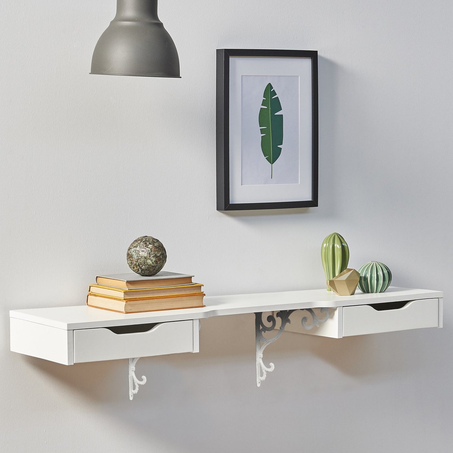 Set of 2 shelf brackets in vintage look