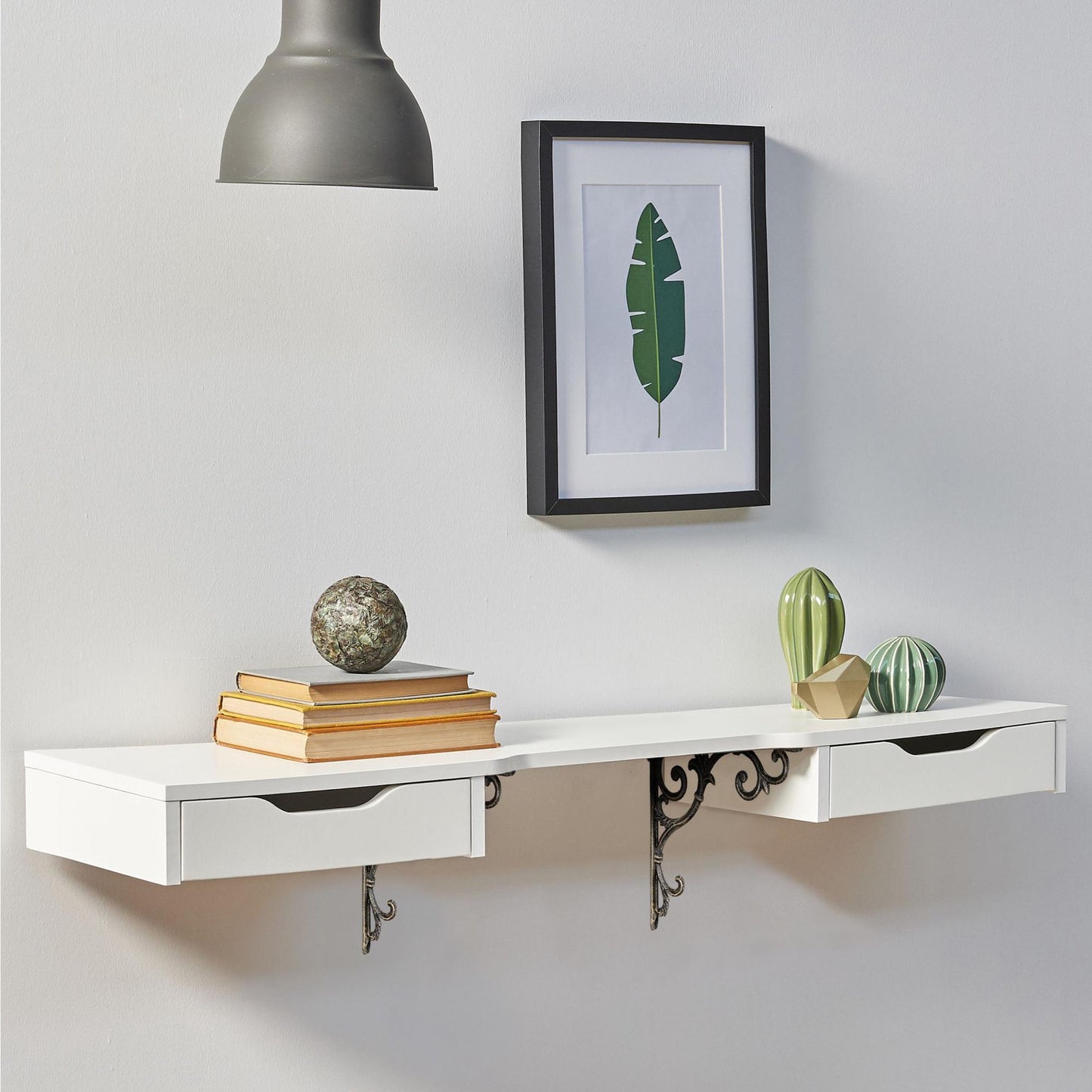 Set of 2 Shelf Brackets in Vintage Look
