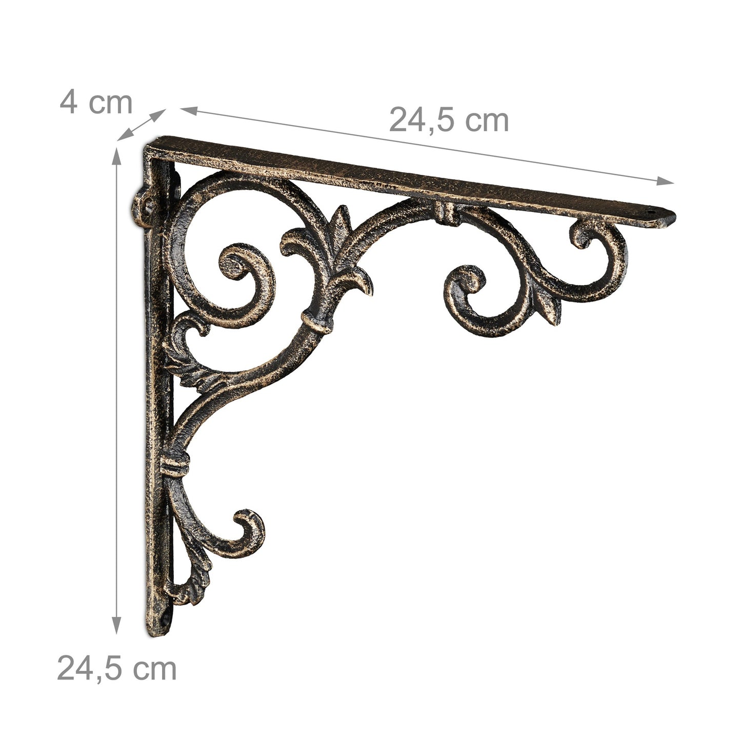 Set of 2 Shelf Brackets in Vintage Look