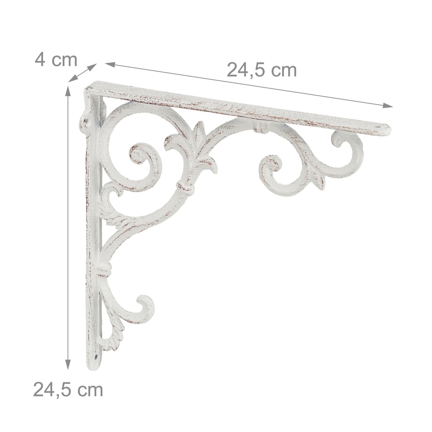 Set of 2 shelf brackets in vintage look