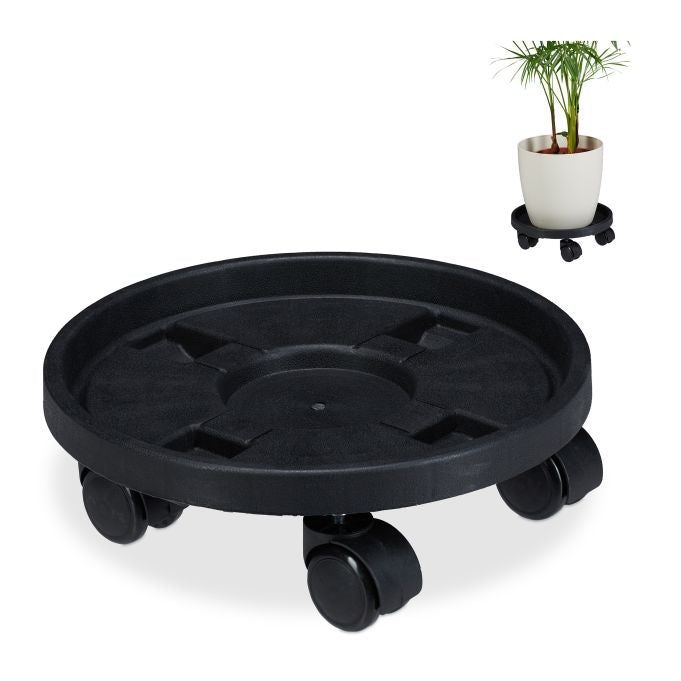 Set of 2 Small Plastic Plant Rollers