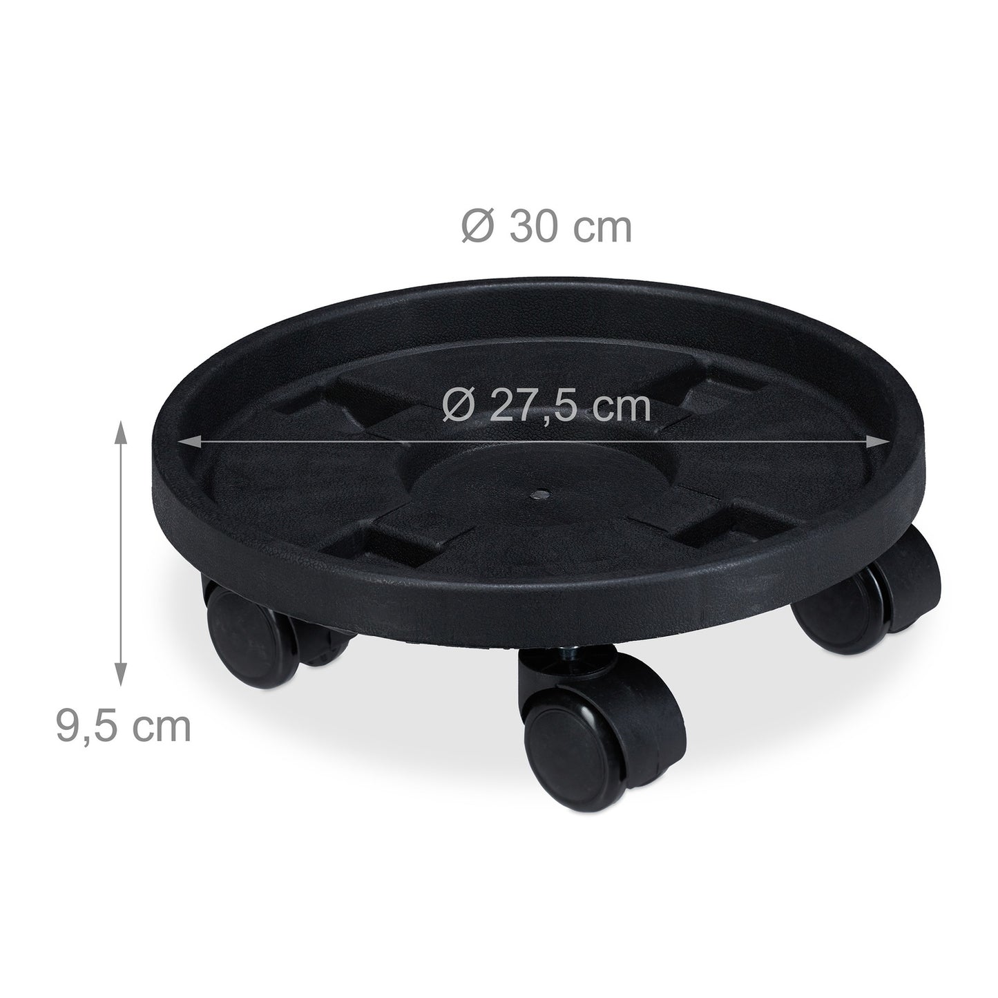 Set of 2 Small Plastic Plant Rollers