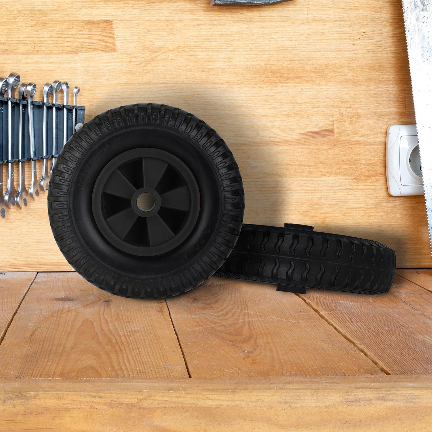Set of 2 Wheelbarrow Wheels 2.50-4