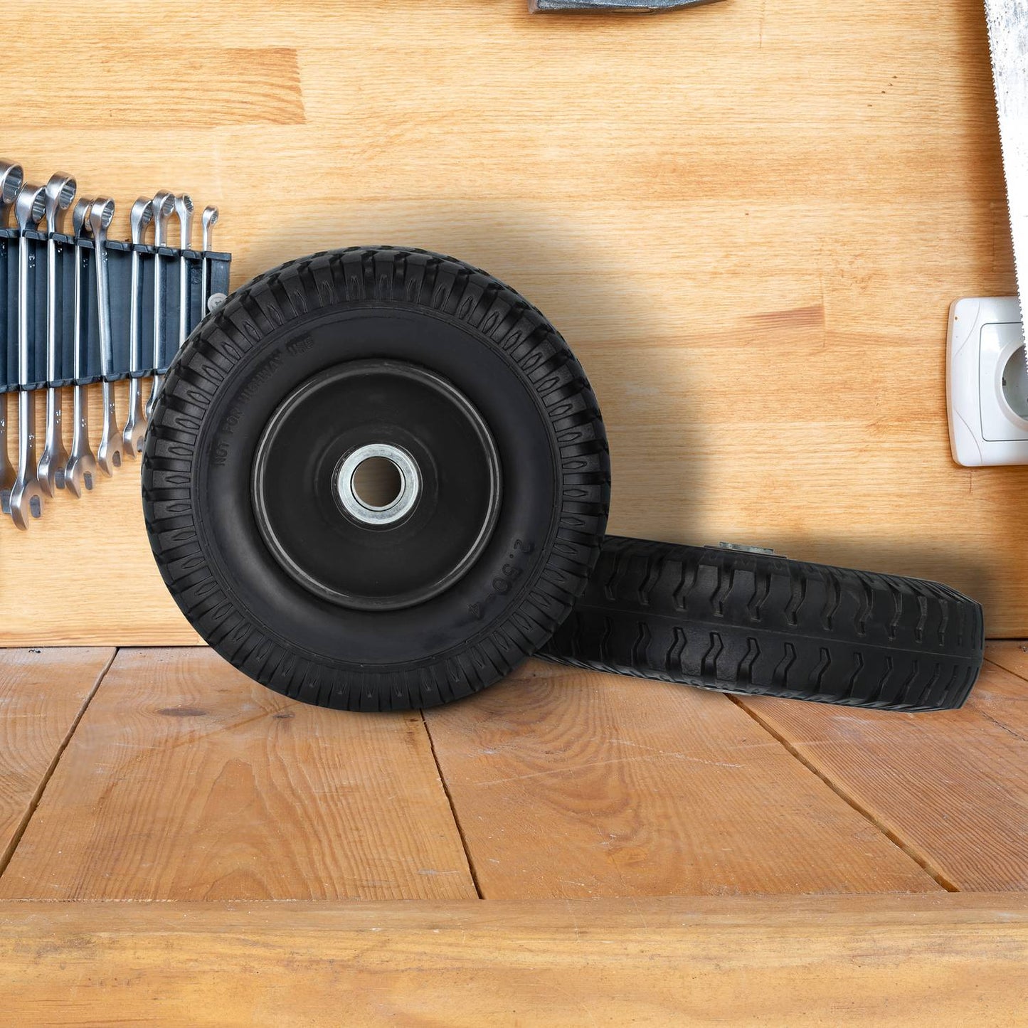 Set of 2 Wheelbarrow Wheels 2.50-4