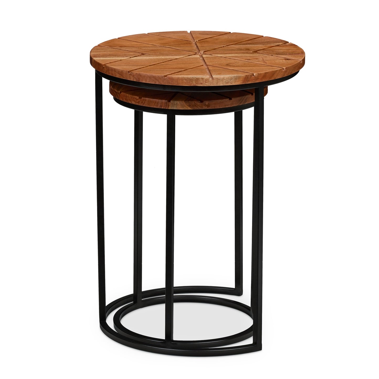Set of 2 acacia tables