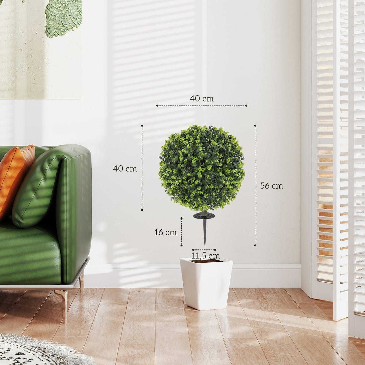 Artificial boxwood balls, 40cm, realistic plastic decor