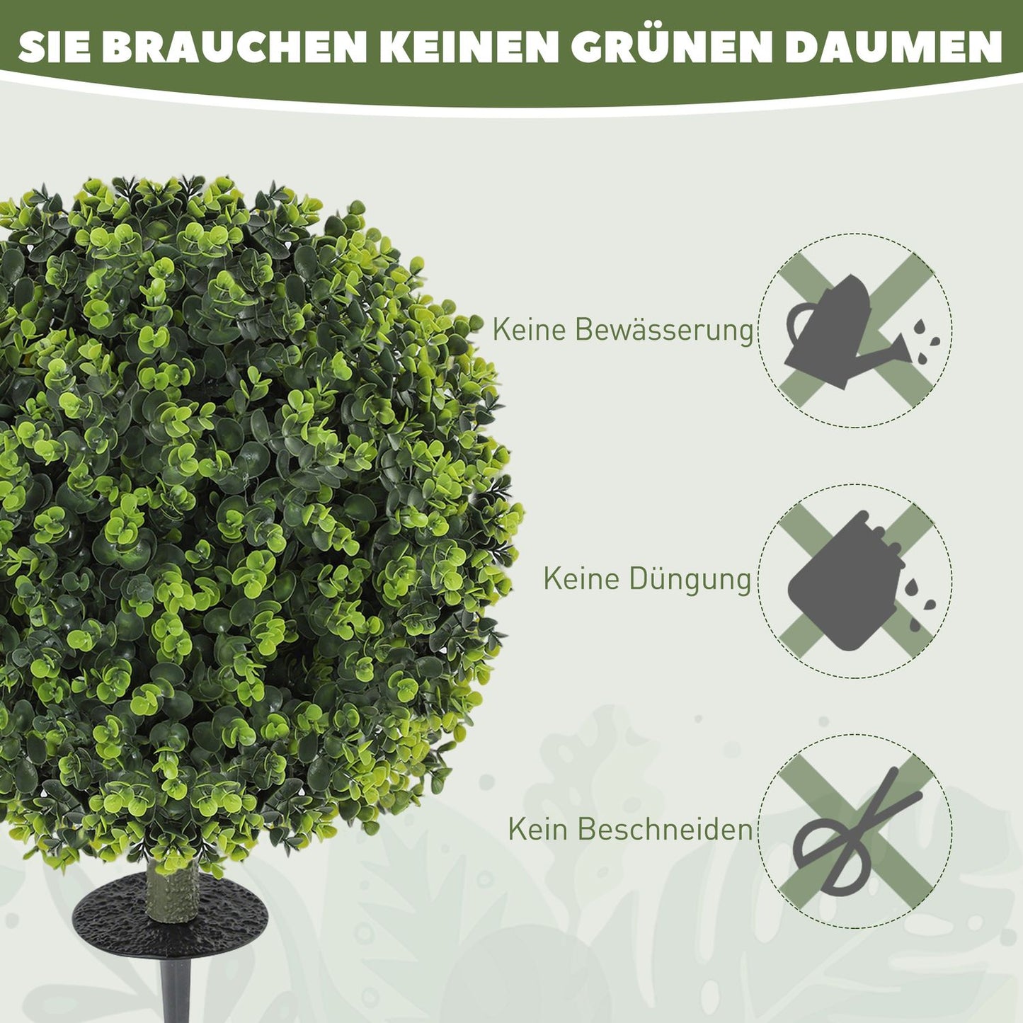 Artificial boxwood balls, 40cm, realistic plastic decor