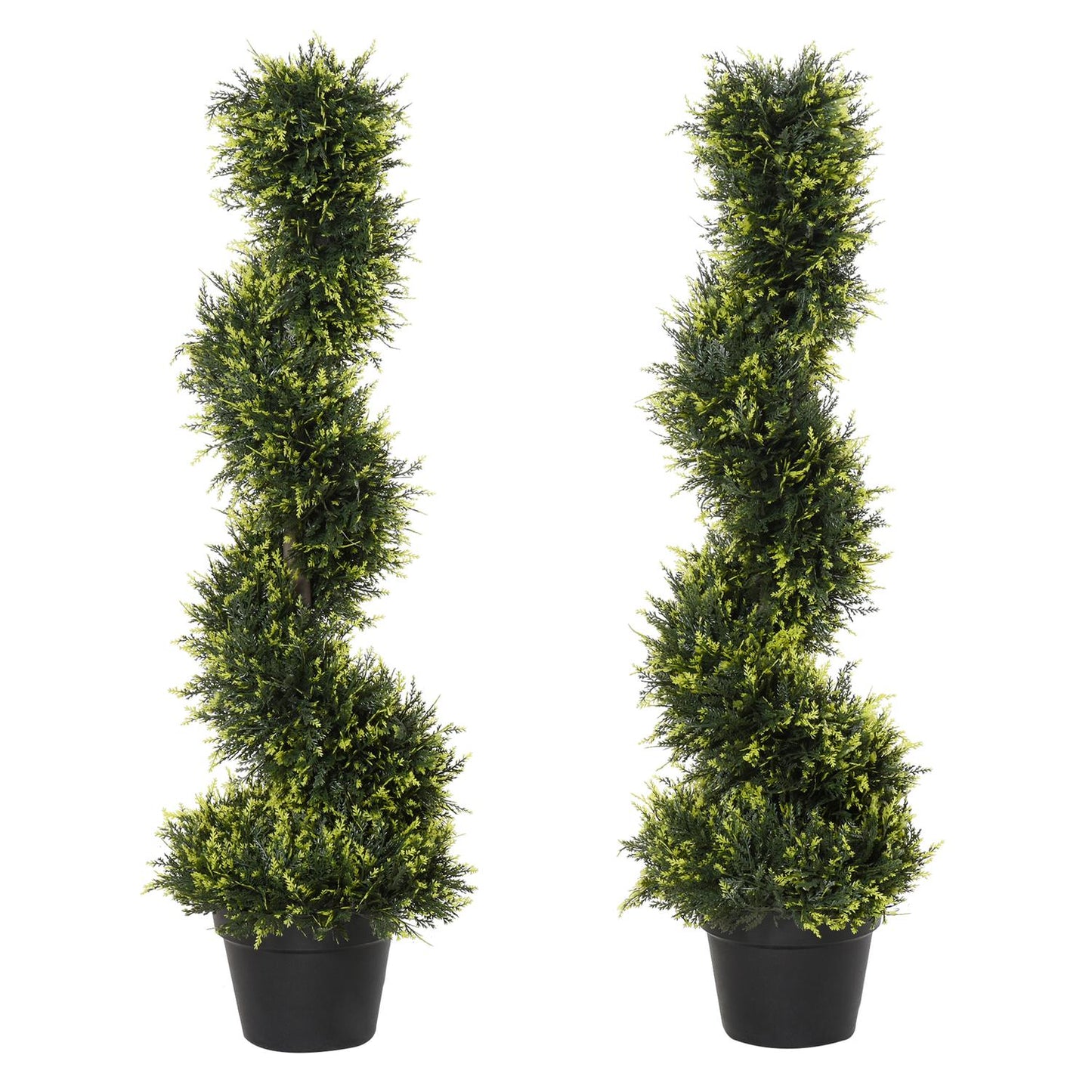 Large 90 cm spiral cedar plant in pot - indoor/outdoor decor