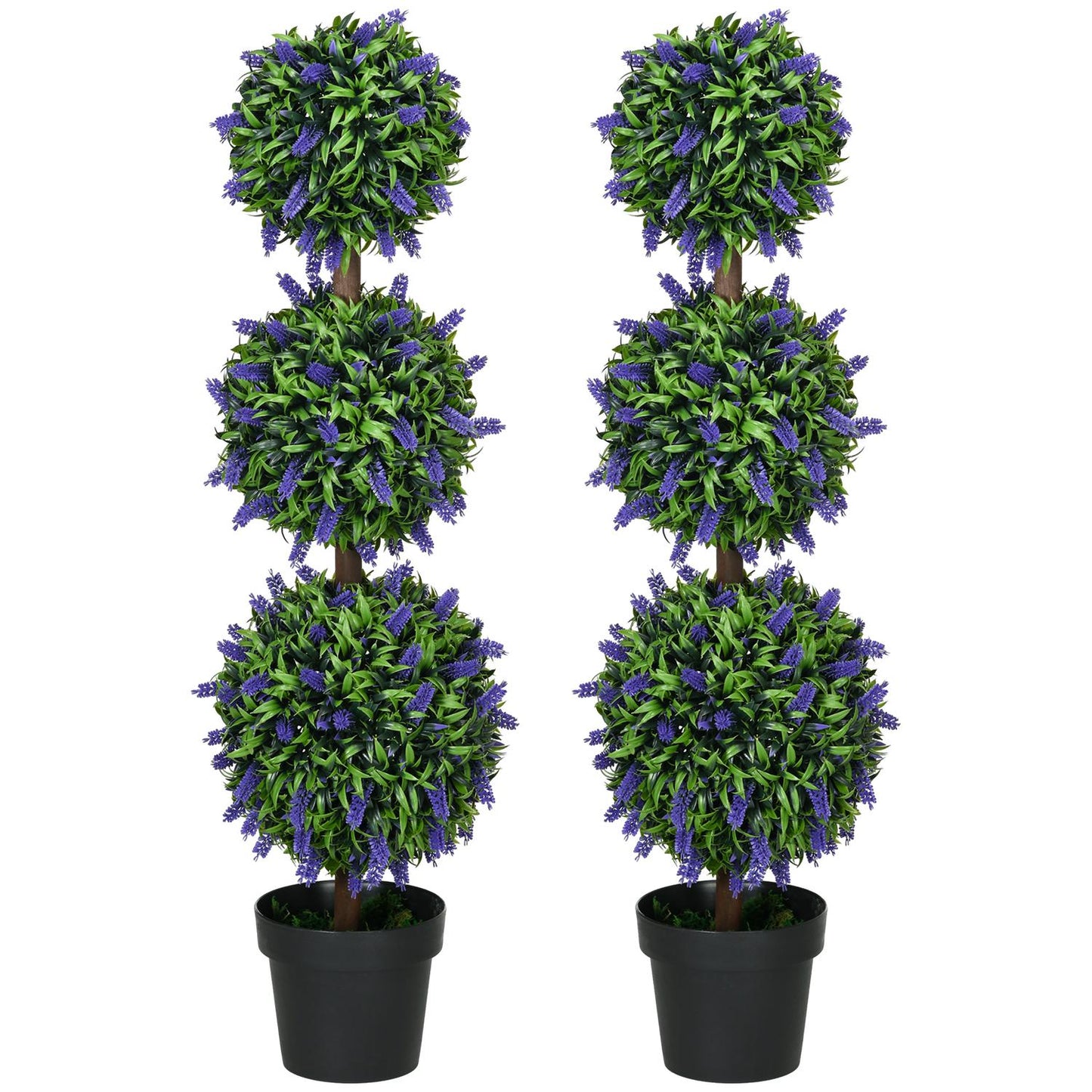 Large artificial lavender trees, UV resistant for home and office