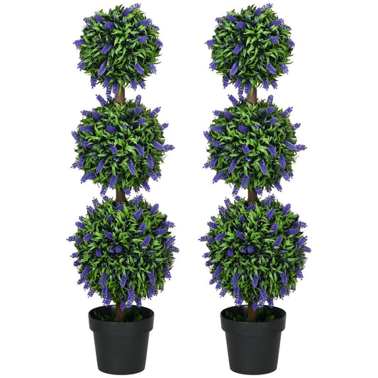 Large artificial lavender trees, UV resistant for home and office