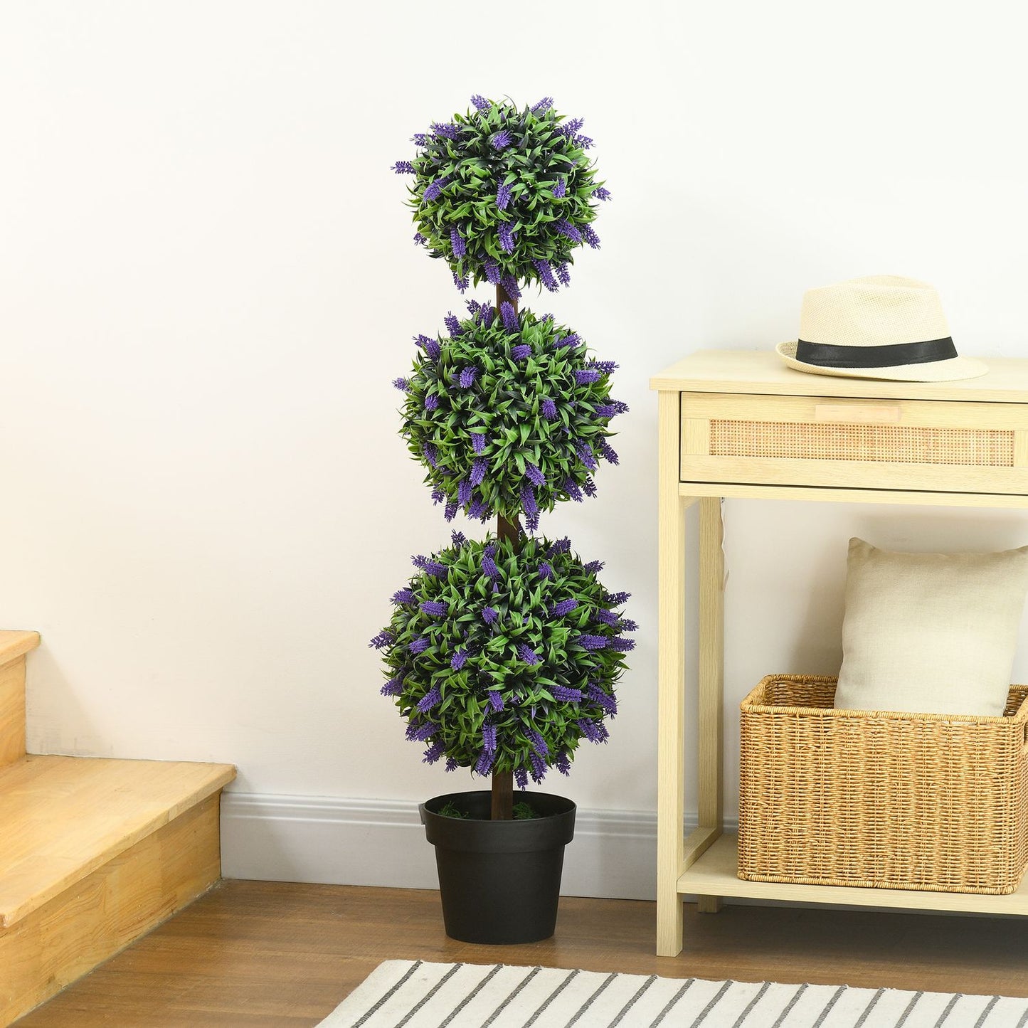 Large artificial lavender trees, UV resistant for home and office