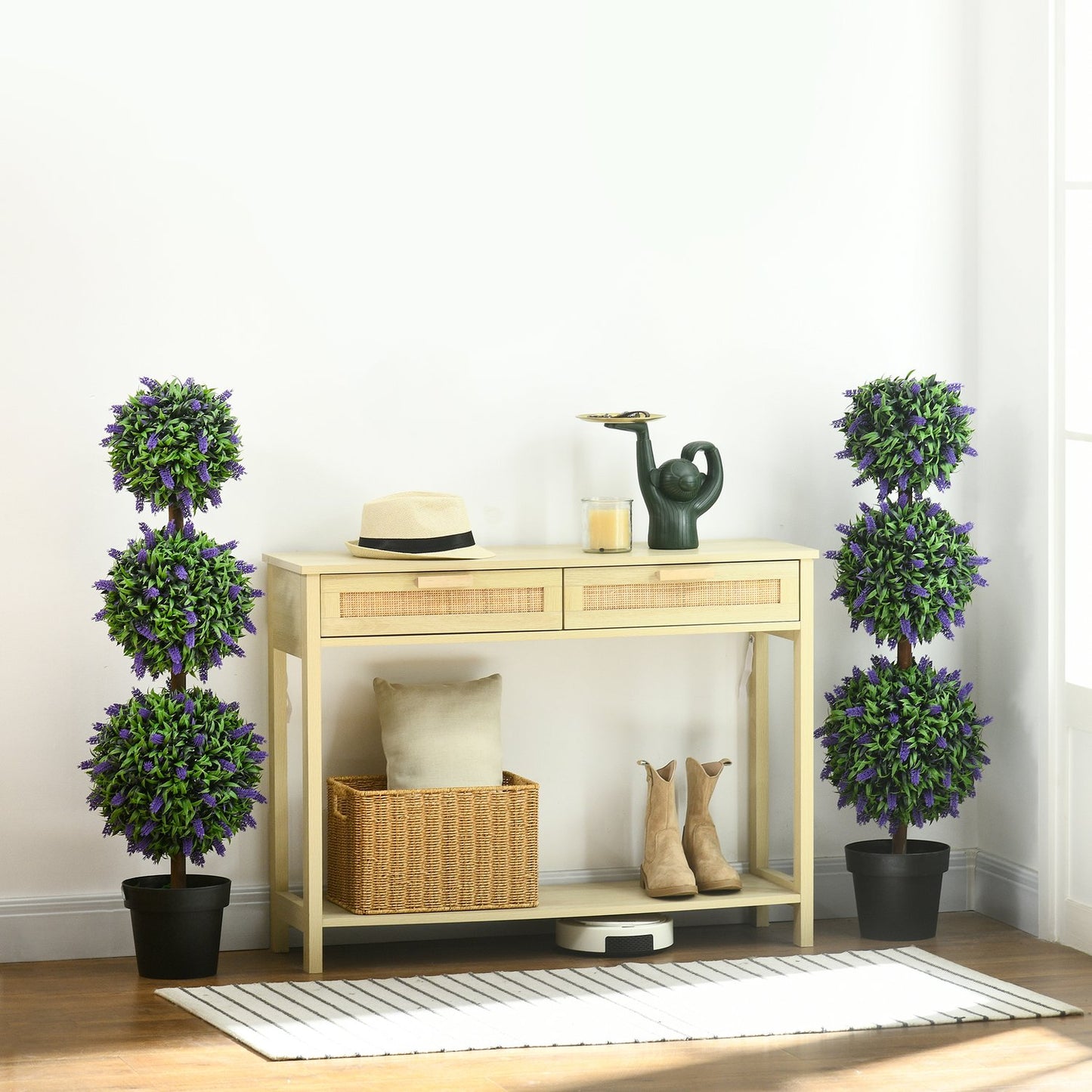 Large artificial lavender trees, UV resistant for home and office