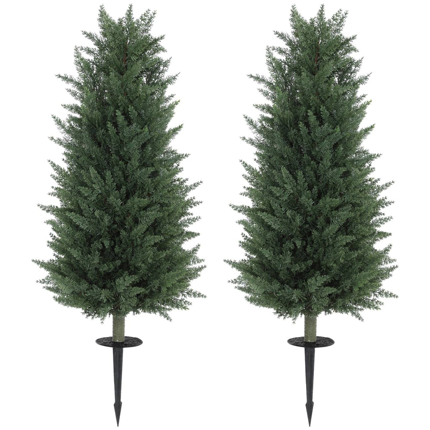 Artificial Cypress Trees Set, 831 UV-Resistant Leaves Each