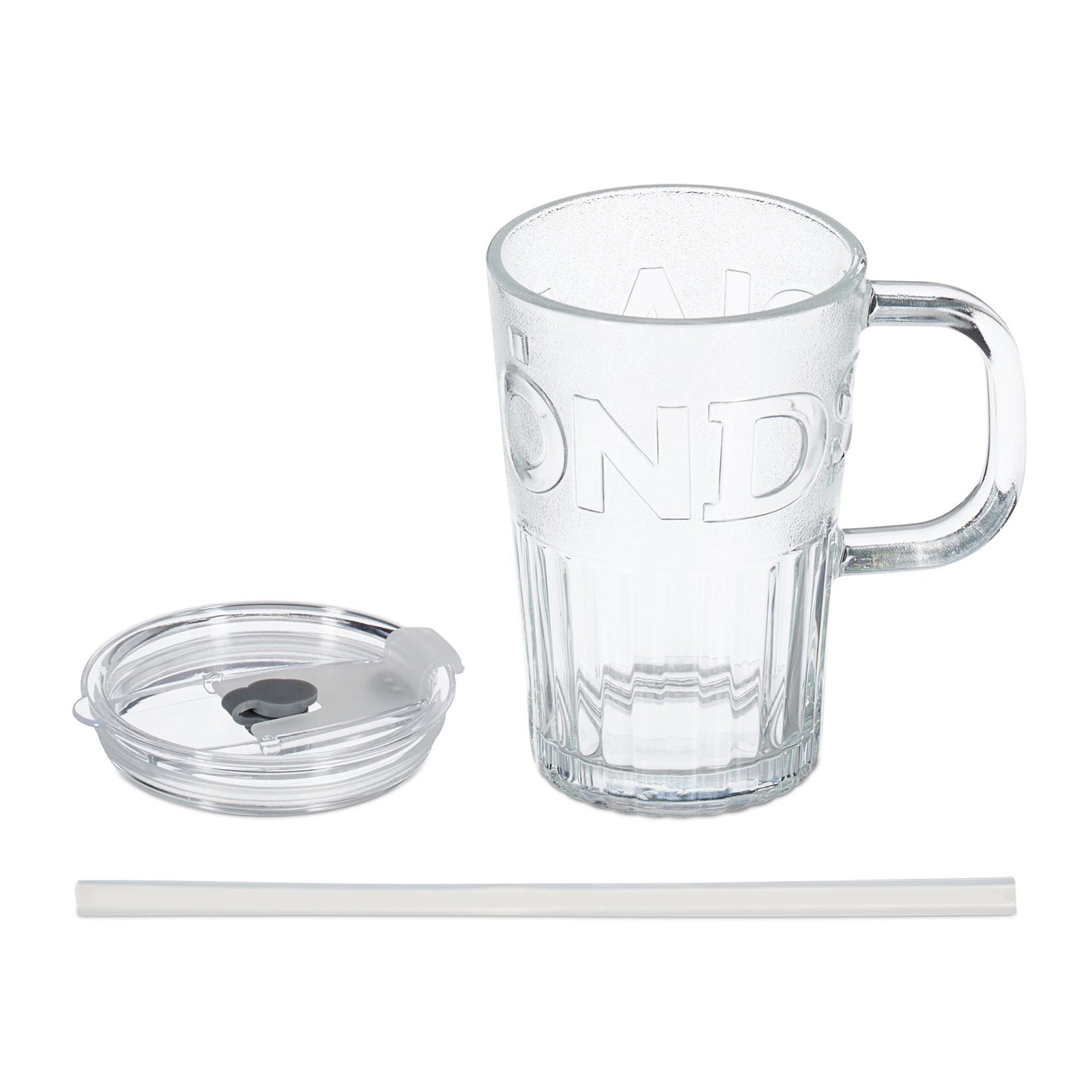 Set of 2 drinking glasses with handles