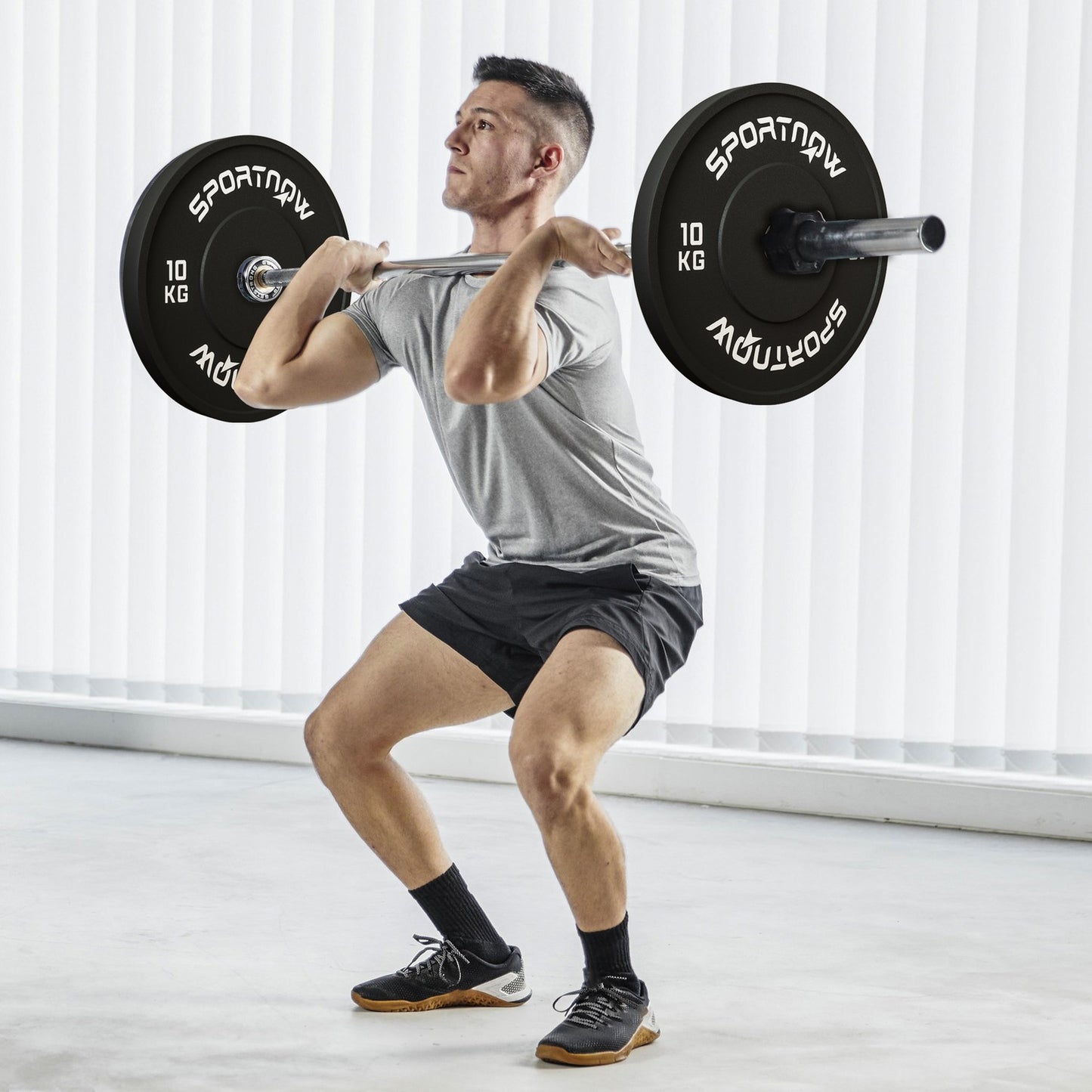 Dumbbell Weight Plates Set, 2x10kg, Ø 50mm, Black
