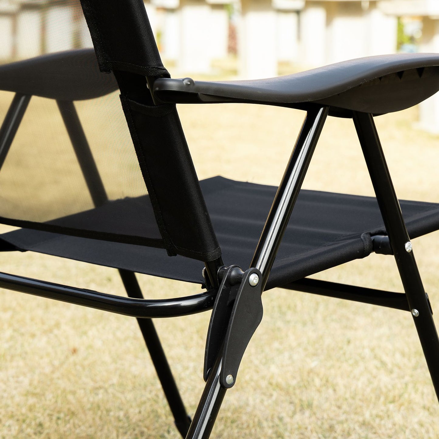 Folding garden chairs with adjustable backrest, 120 kg capacity