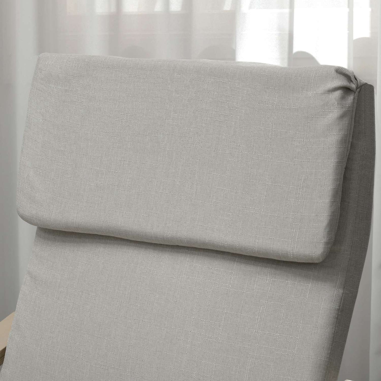 Lounge chairs Set with stool - Linen cover, light grey