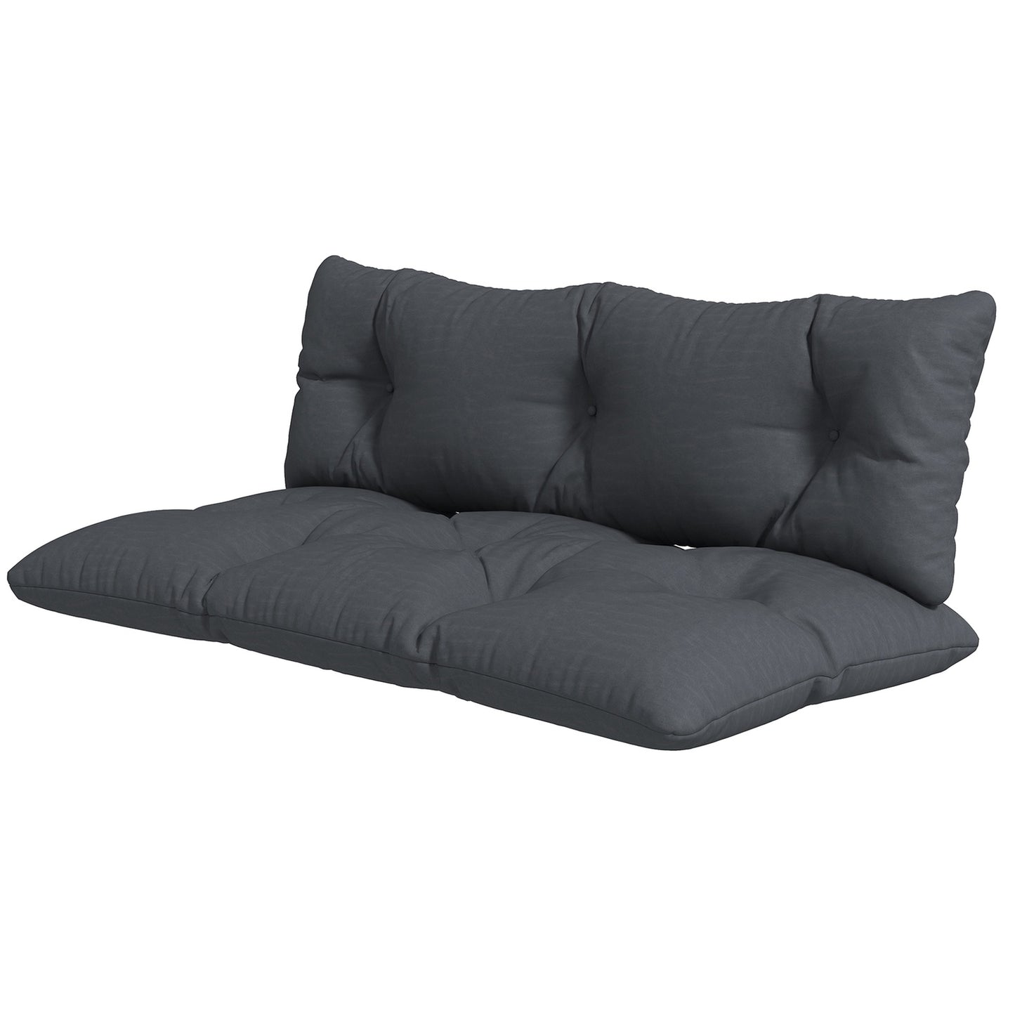 Outdoor pallet cushions, dark grey, UV protected, set of 2