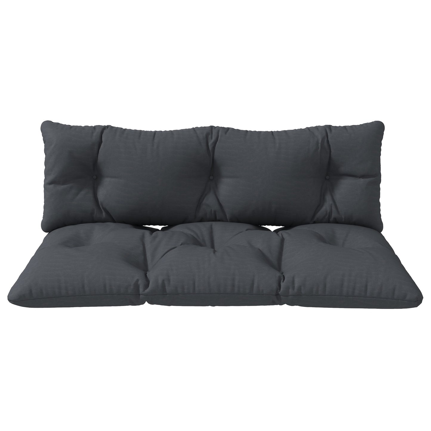 Outdoor pallet cushions, dark grey, UV protected, set of 2