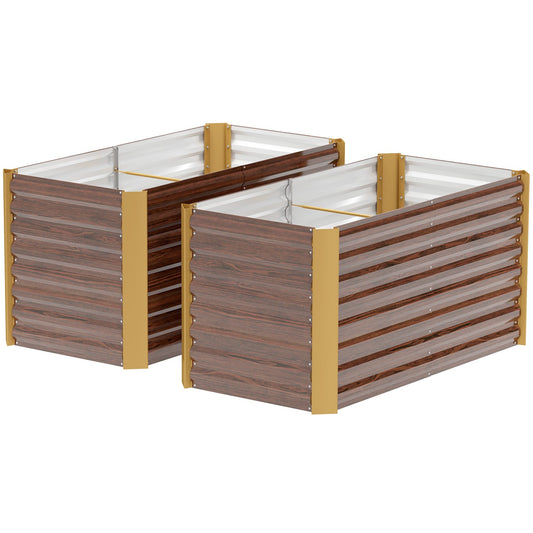 Raised garden beds in galvanized steel, weatherproof, 120x60 cm