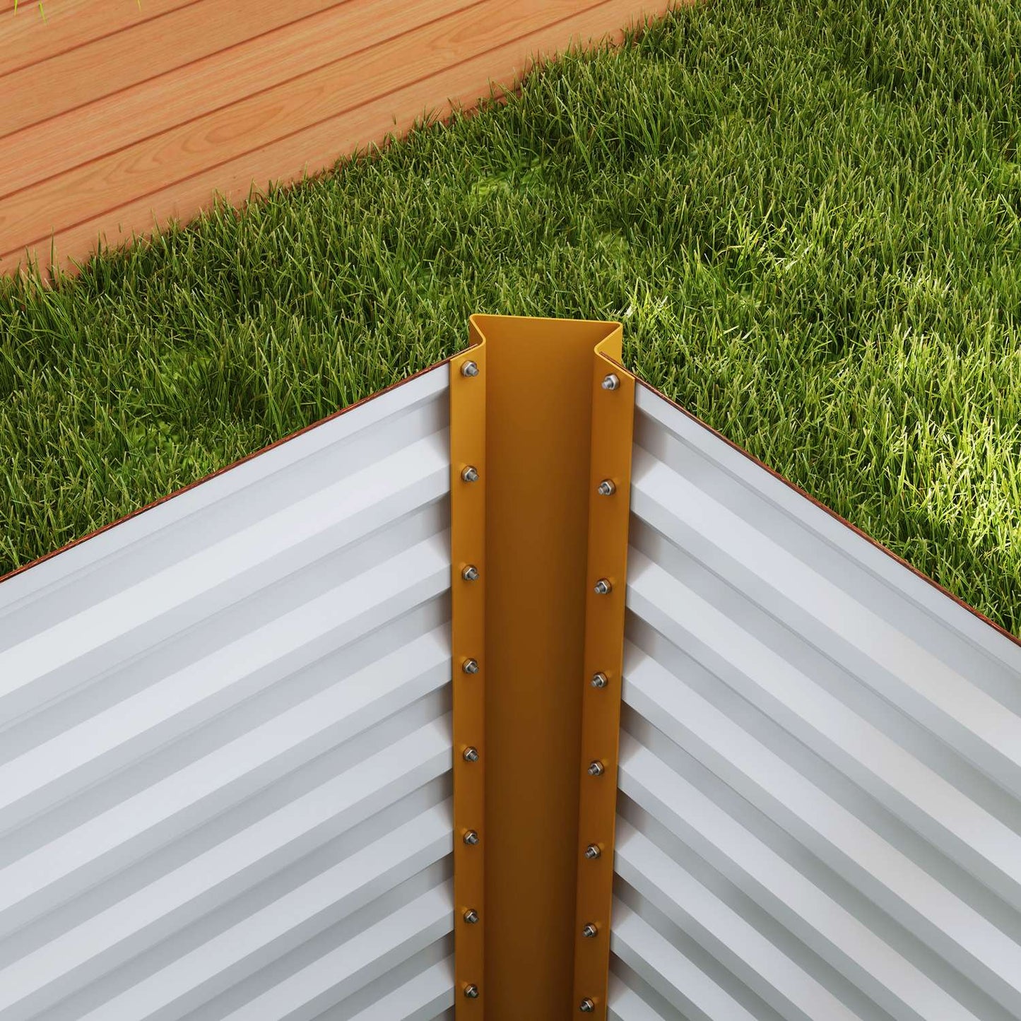 Raised garden beds in galvanized steel, weatherproof, 120x60 cm