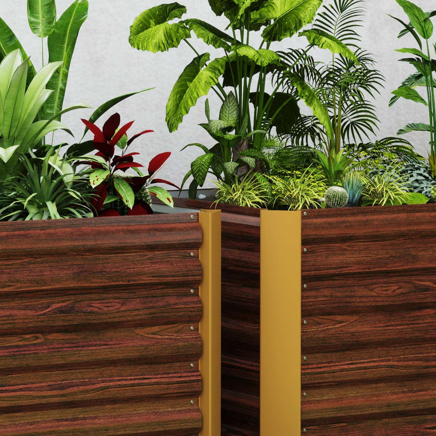Raised garden beds in galvanized steel, weatherproof, 120x60 cm