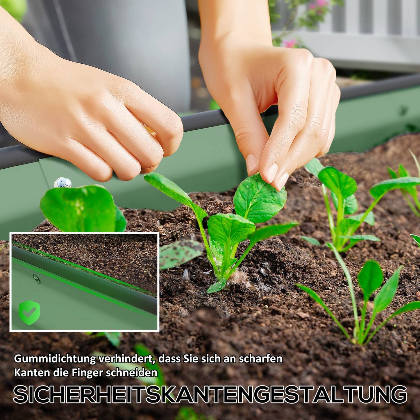 Steel Stackable Raised Garden Beds - 181 x 93 x 30 cm Set of 2