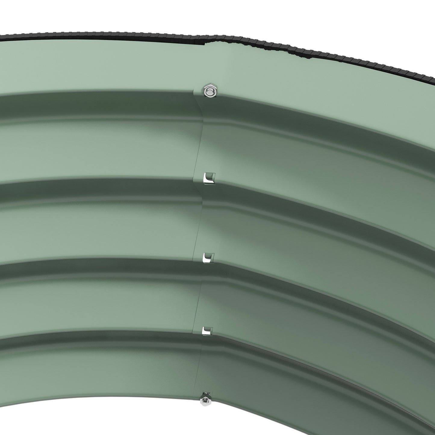 Raised steel garden beds, stackable, 60x30 cm, set of 2