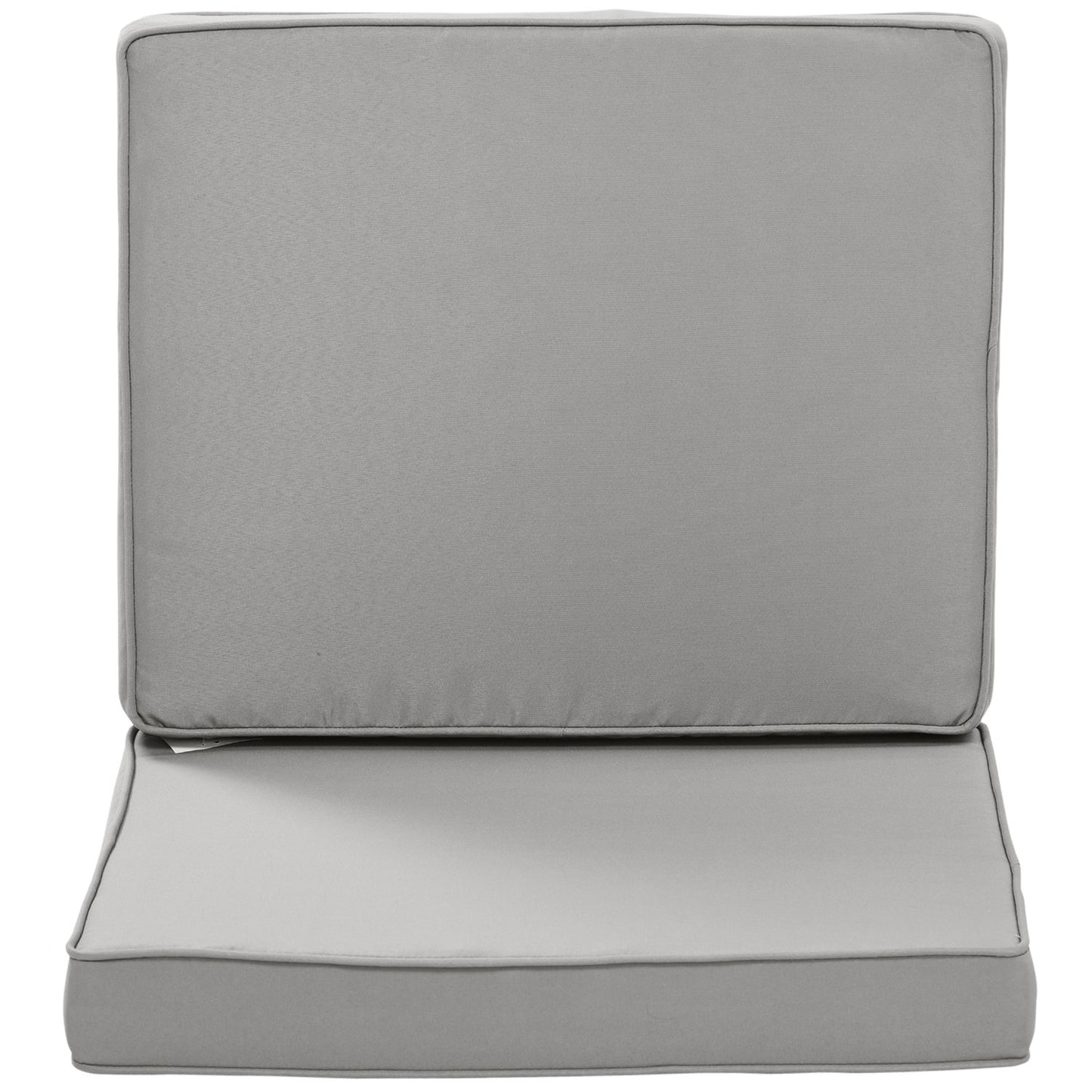 Light gray washable seat cushions, 56x52 cm, set of 2