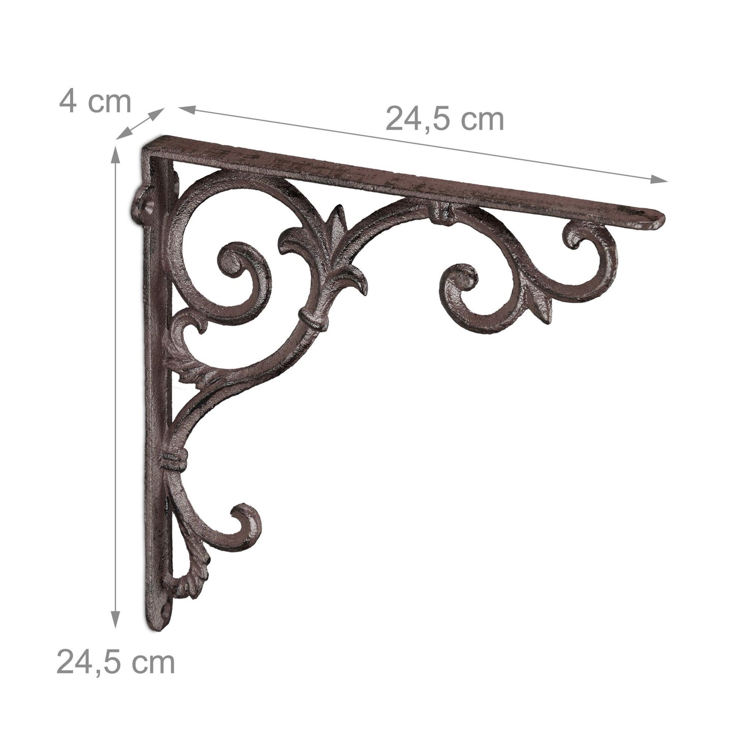 Set of 2 shelf brackets in vintage look