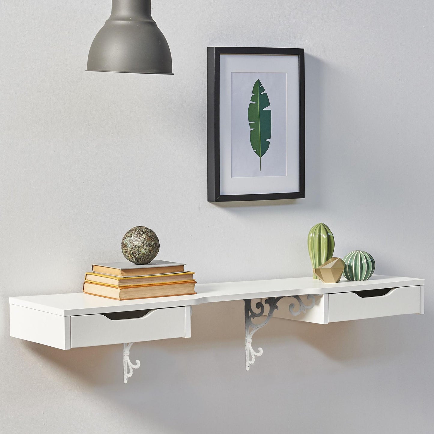 Set of 2 shelf brackets in vintage look