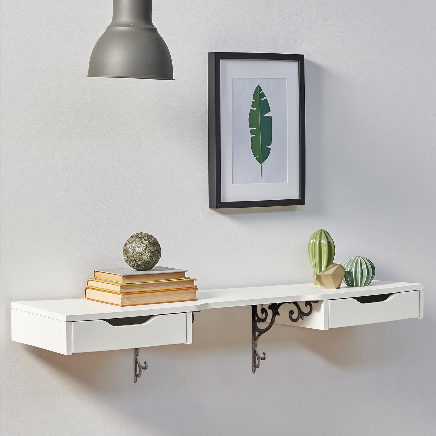 Set of 2 shelf brackets in vintage look