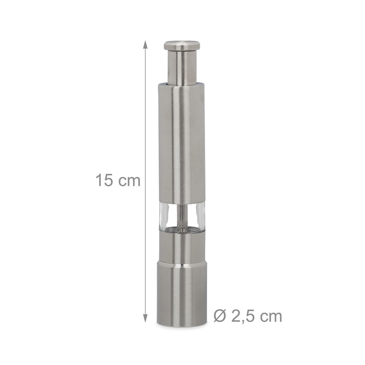 Set of 2 stainless steel spice grinders