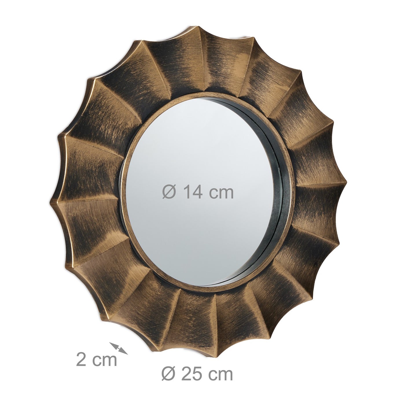 Set of 3 Gold Decorative Wall Mirrors