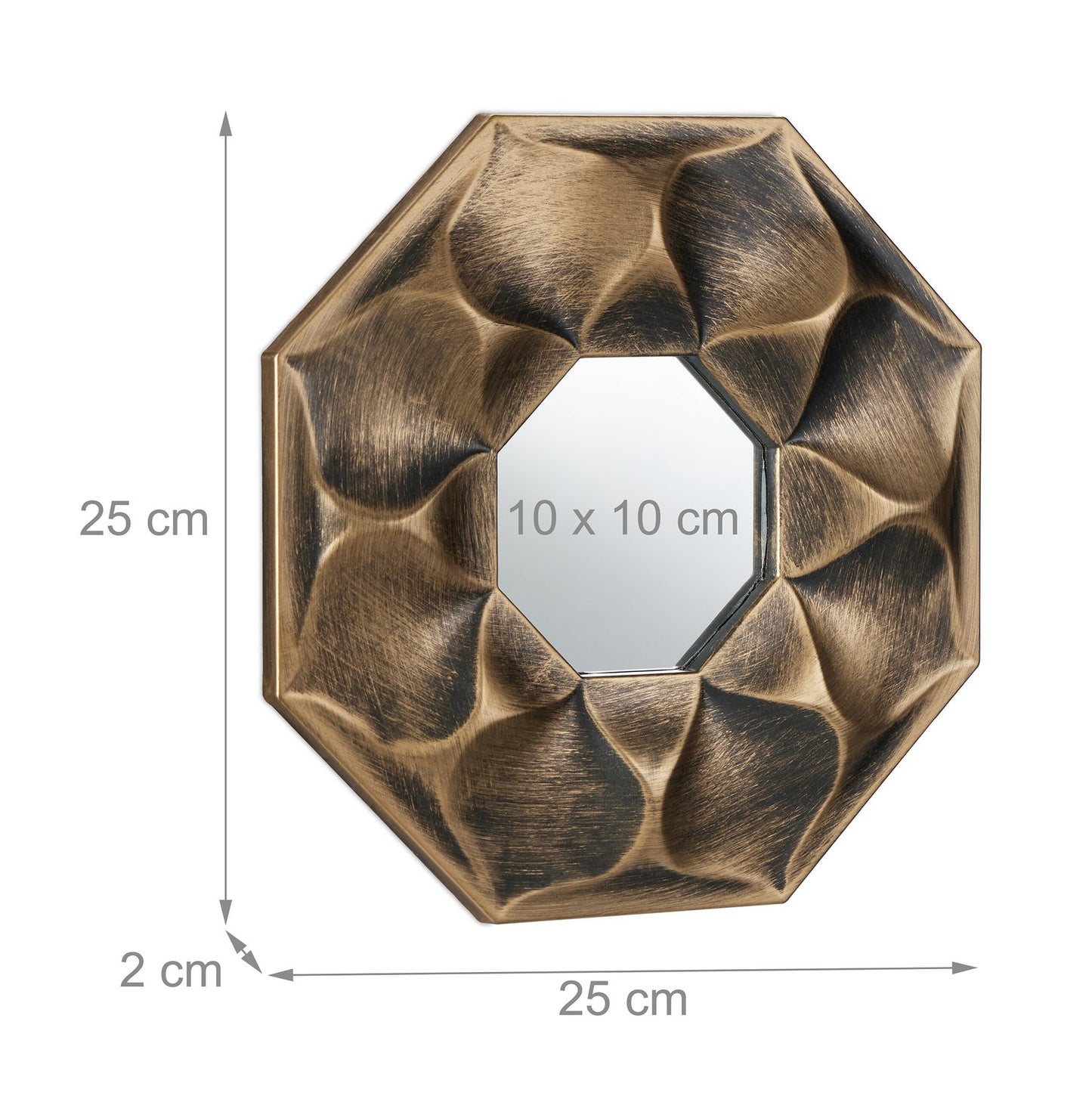 Set of 3 Octagonal Flower Wall Mirrors