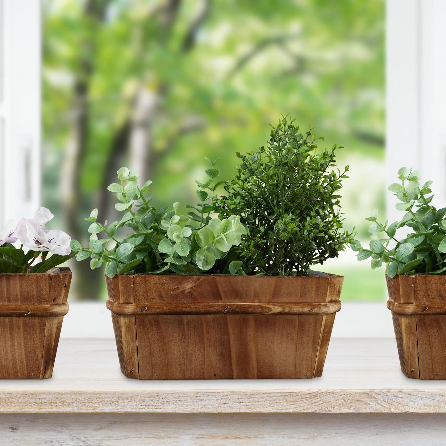 Set of 3 Petite Flower Boxes