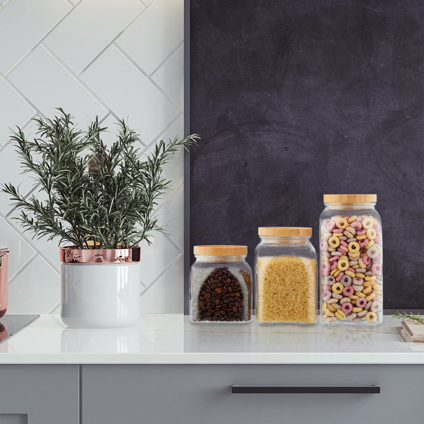 Set of 3 Storage Jars