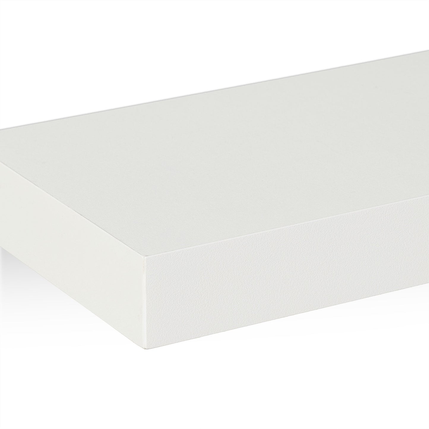 Set of 3 White Floating Wall Shelves
