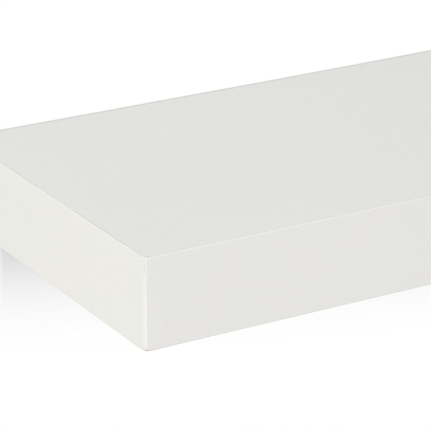 Set of 3 White Floating Wall Shelves