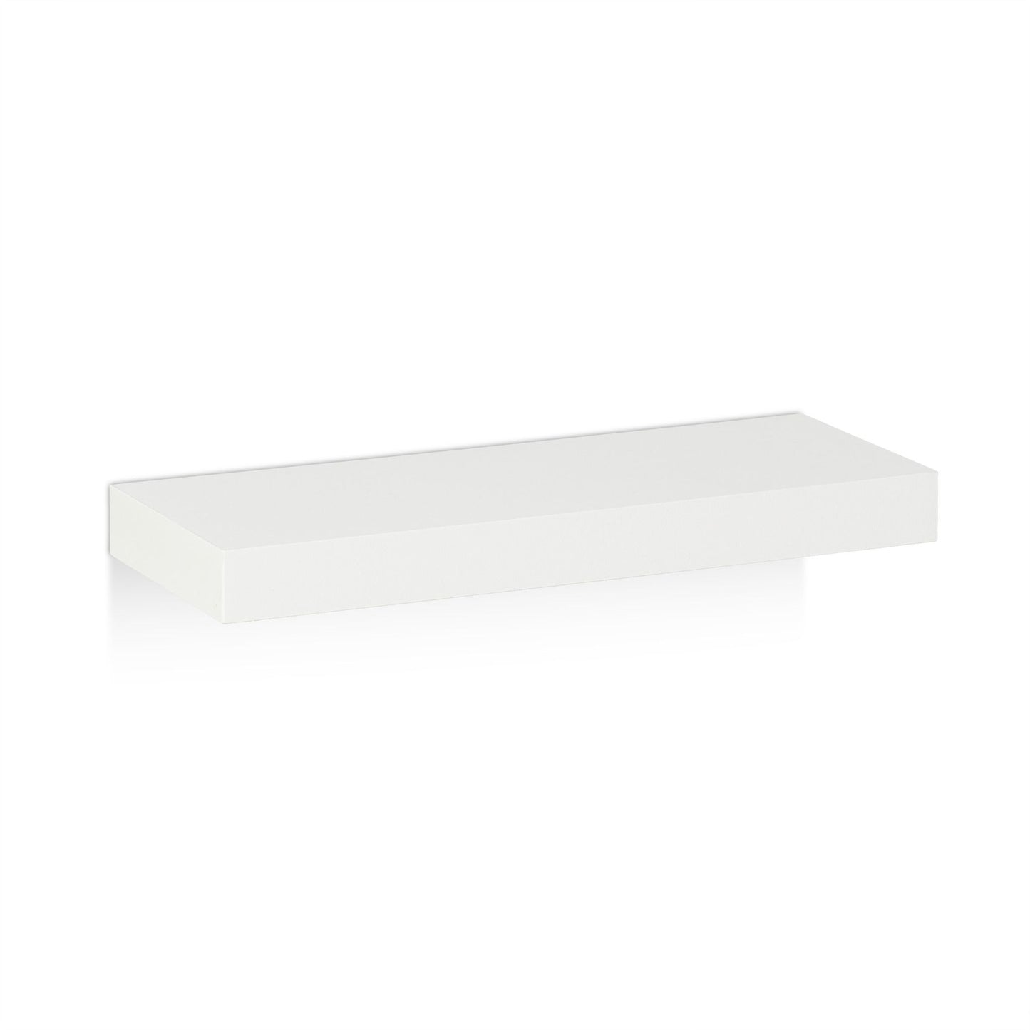 Set of 3 White Floating Wall Shelves