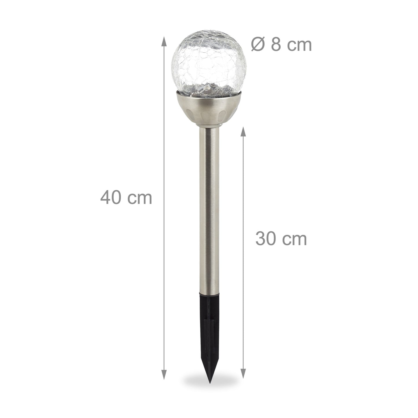 Set of 3 solar cell lamps color change