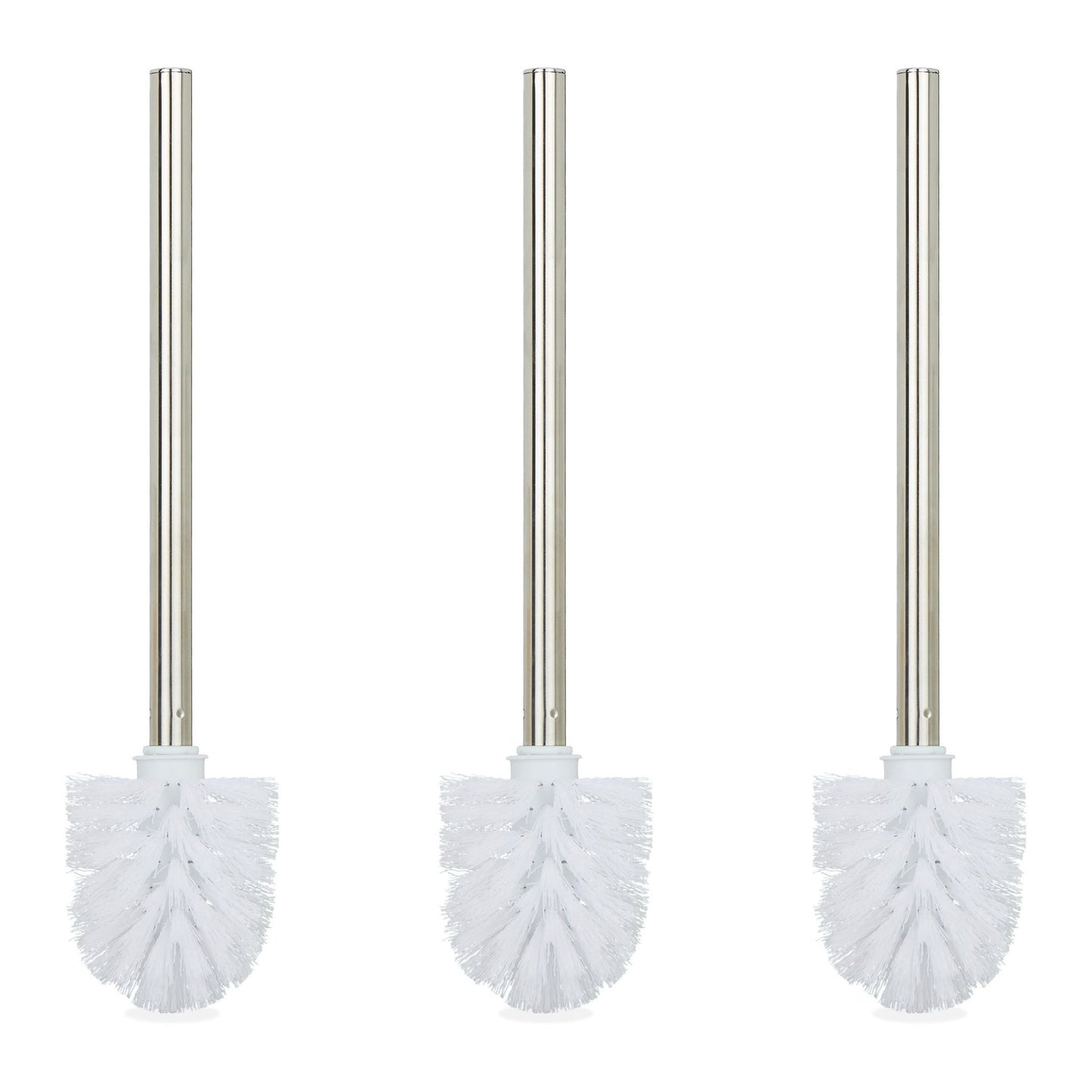 Set of 3 toilet brushes white