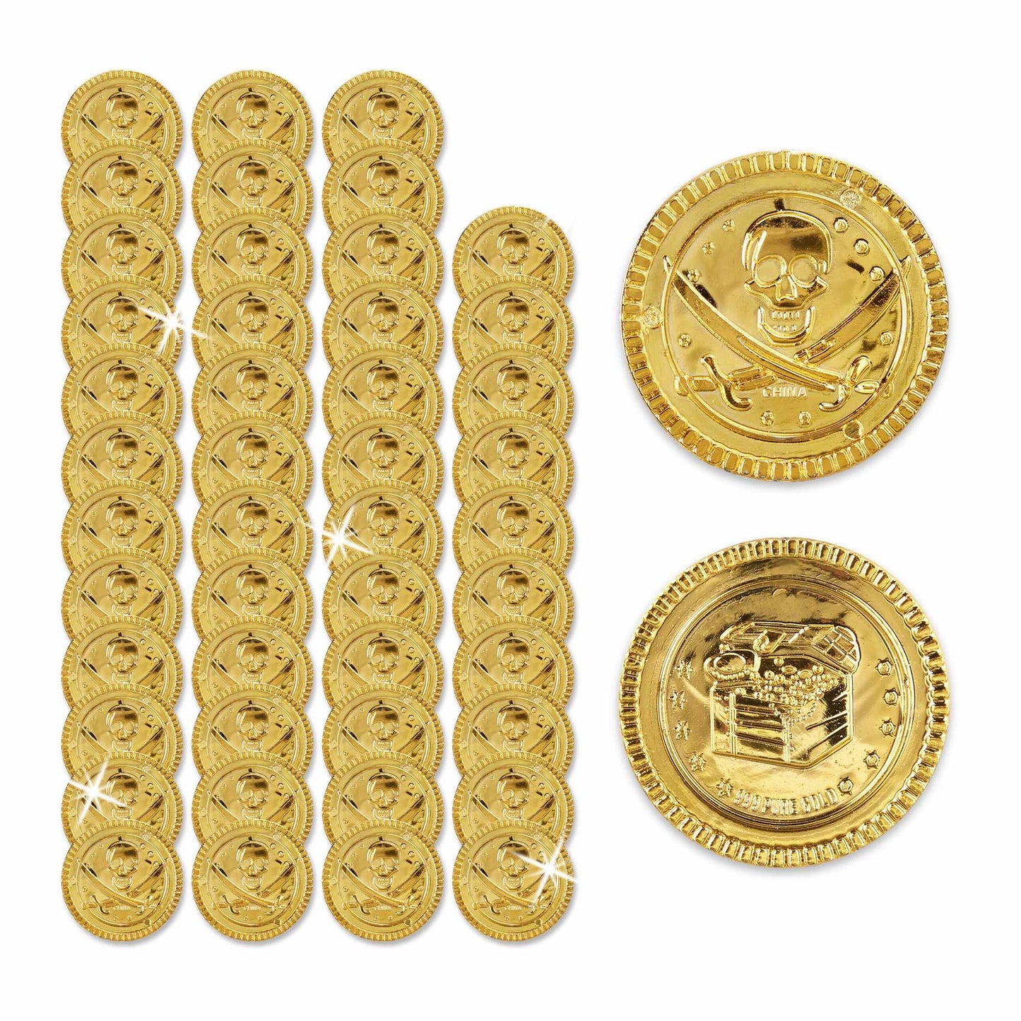 Set of 48 gold coins
