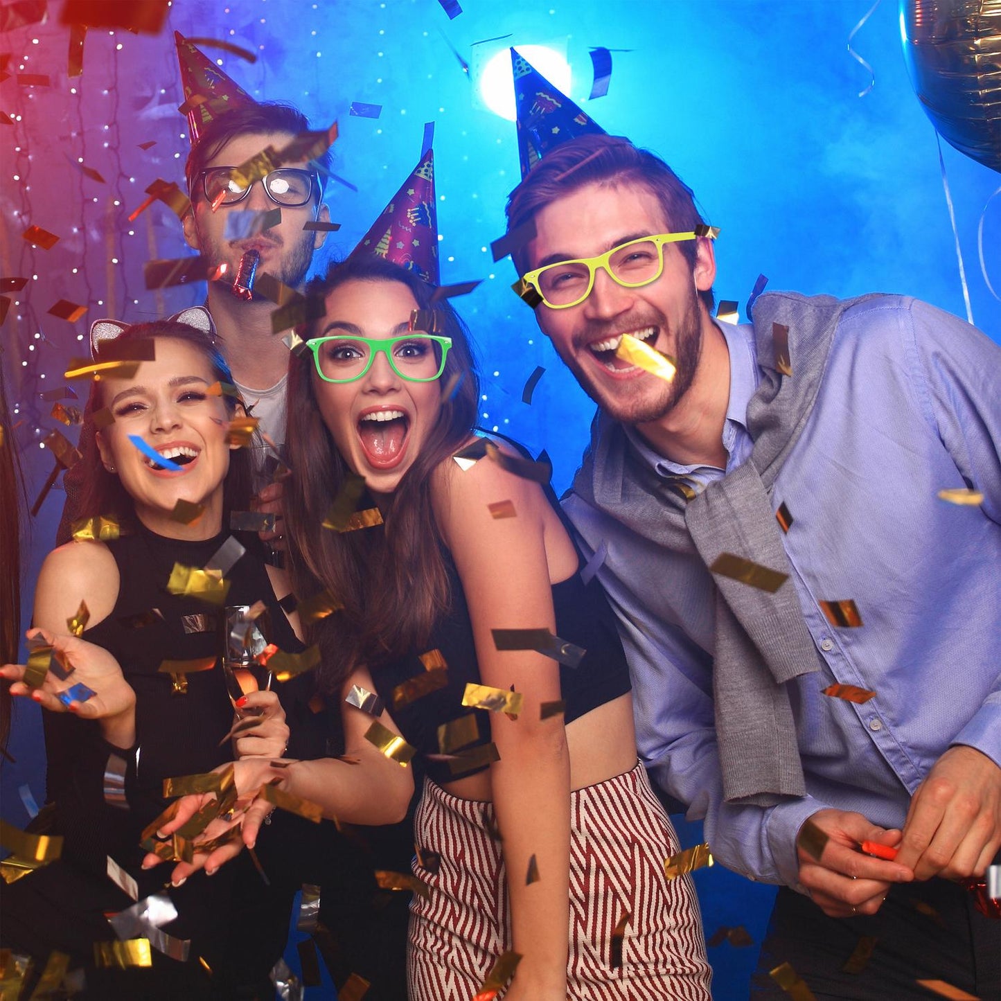 Set of 4 Neon Party Glasses