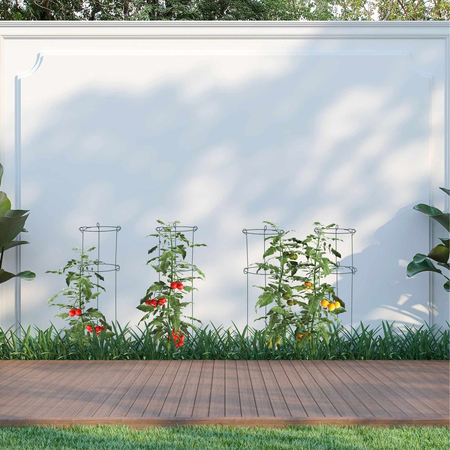 Set of 4 Plant Support Grow Rings