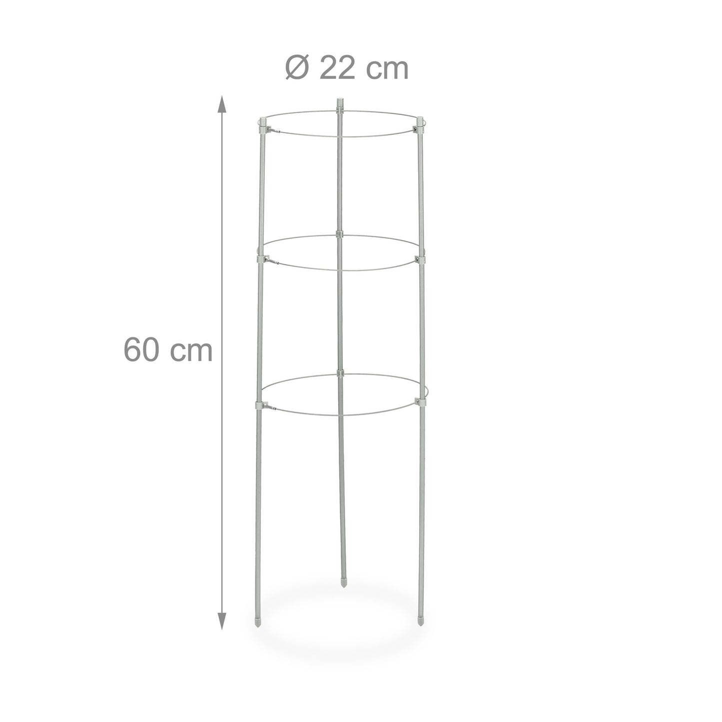 Set of 4 Round Tomato Support, 60 cm