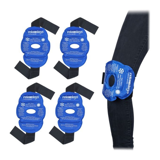 Set of 4 Strap-On Gel Knee Pads in Blue